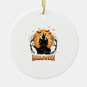 Grafisch ontwerp voor Halloween spookhuis vleermui Keramisch Ornament