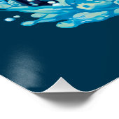 grafisch ontwerp Vrouw duiker Perfect Poster (Hoek)