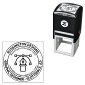 Grafisch Ontwerper Bedrijfsnaam Locatie URL E-mail Zelfinktende Stempel (In situ)