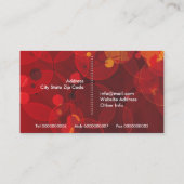 Grafisch ontwerper cirkelt op maat gemaakt visitek visitekaartje (Achterkant)