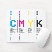 Grafisch Ontwerper CMYK Inkt Print Muismat (Met muis)