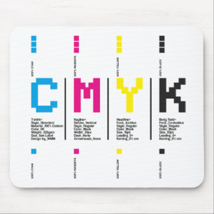 Grafisch Ontwerper CMYK Inkt Print Muismat