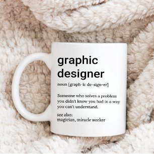 Grafisch ontwerper Definitie, typografie, illustra Koffiemok