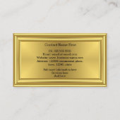 Grafisch ontwerper Gold Monogram Deco Visitekaartje (Achterkant)