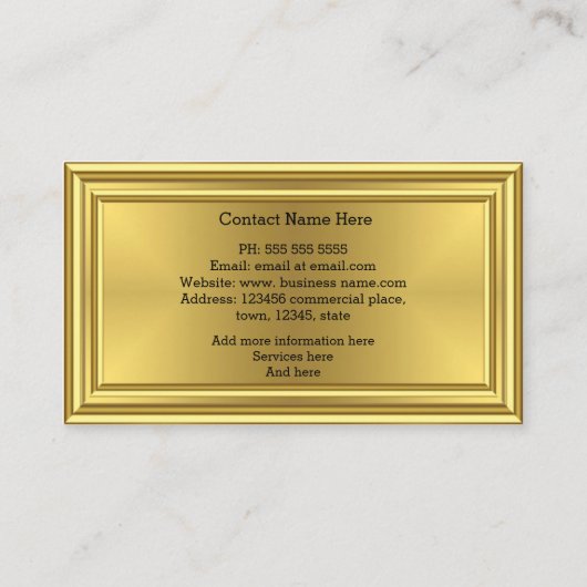 Grafisch ontwerper Gold Monogram Deco Visitekaartje (Achterkant)