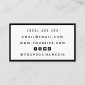 Grafisch ontwerper Illustrator Pop Art Social Medi Visitekaartje (Achterkant)