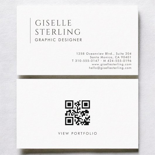 Grafisch Ontwerper Modern Professionele QR Code Visitekaartje