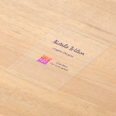 grafisch ontwerper naam scan QR-code details profe Acryl Uitnodigingen (Laagn)