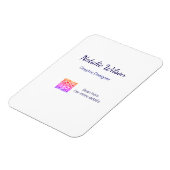 grafisch ontwerper naam scan QR-code details profe Magneet (Linkerzijde)