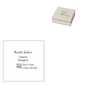 grafisch ontwerper naam scan QR-code details profe Rubberstempel (Gestempeld)