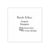 grafisch ontwerper naam scan QR-code details profe Rubberstempel (Afrduk)