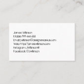 Grafisch ontwerper of artistiek visitekaartje (Achterkant)