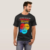 Grafisch ontwerper Venn-diagram T-shirt (Voorkant volledig)
