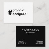 grafisch ontwerper visitekaartje (Voorkant / Achterkant)