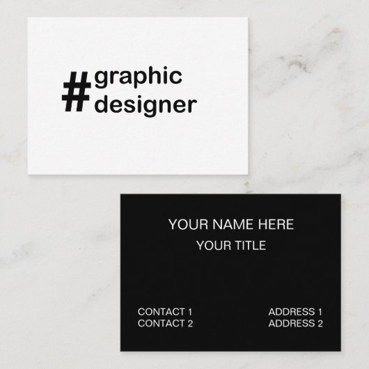 grafisch ontwerper visitekaartje (Voorkant / Achterkant)