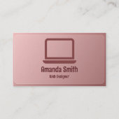 grafisch ontwerper | Web Designer Roze Glas Visitekaartje (Voorkant)