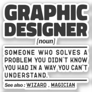 Grafisch ontwerper zelfstandig naamwoord Professio Sticker
