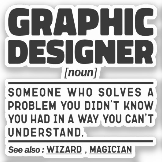 Grafisch ontwerper zelfstandig naamwoord Professio Sticker (Voorkant)