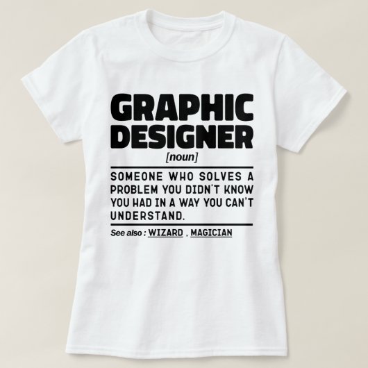 Grafisch ontwerper Zelfstandig naamwoord Professio T-shirt (Design voorkant)