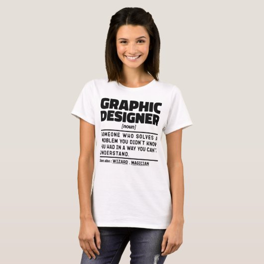 Grafisch ontwerper Zelfstandig naamwoord Professio T-shirt (Voorkant volledig)