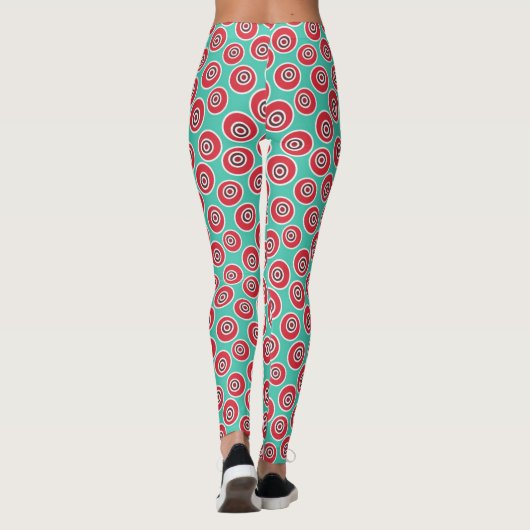 Grafisch ontwerppatroon Retro Leggings (Achterkant)