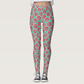 Grafisch ontwerppatroon Retro Leggings (Voorkant)