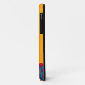 Grafisch ontwerppatroon - violet oranje + jouw tek Case-Mate iPhone case (Achterkant/links)