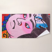 Grafisch op de Japanse Traditionele Kiteart,kite,s Badhanddoek (Badhanddoek)