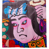 Grafisch op de Japanse Traditionele Kiteart,kite,s Douchegordijn (Voorkant)