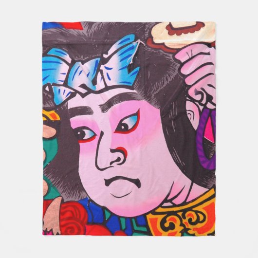 Grafisch op de Japanse Traditionele Kiteart,kite,s Fleece Deken (Voorkant)