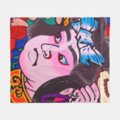 Grafisch op de Japanse Traditionele Kiteart,kite,s Fleece Deken (Voorkant (Horizontaal))