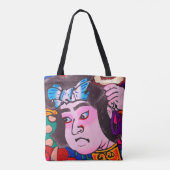 Grafisch op de Japanse Traditionele Kiteart,kite,s Tote Bag (Achterkant)