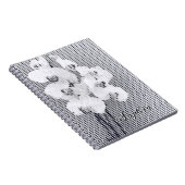 grafisch orchidee poladots patroon notitieboek (Rechterzijde)