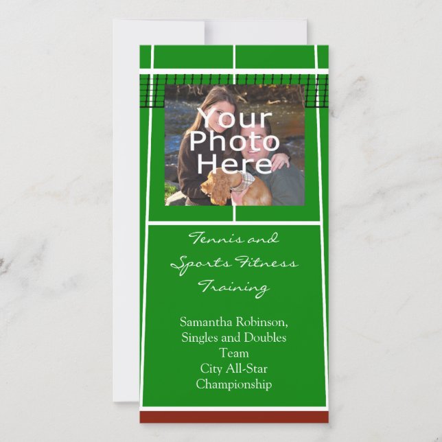 Grafisch overzicht van Tennis Court Layout (Voorkant)