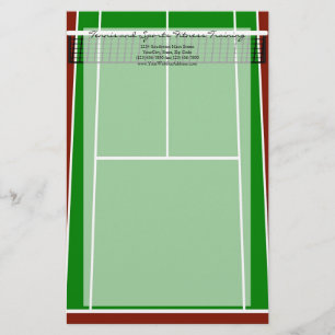 Grafisch overzicht van Tennis Court Layout Briefpapier