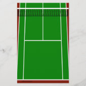 Grafisch overzicht van Tennis Court Layout Flyer (Achterkant)