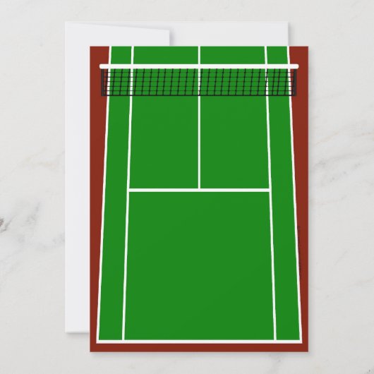 Grafisch overzicht van Tennis Court Layout Kaart (Achterkant)