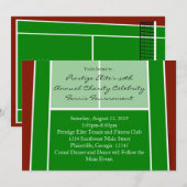 Grafisch overzicht van Tennis Court Layout Kaart (Voorkant / Achterkant)