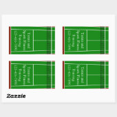 Grafisch overzicht van Tennis Court Layout Rechthoekige Sticker (Vel)