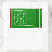 Grafisch overzicht van Tennis Court Layout Rechthoekige Sticker (Tas)