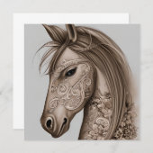 Grafisch paard notitiekaartje (Voorkant / Achterkant)