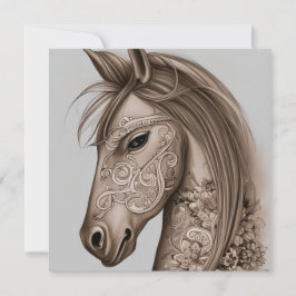 Grafisch paard notitiekaartje
