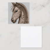 Grafisch paard vierkante visitekaartje (Voorkant / Achterkant)