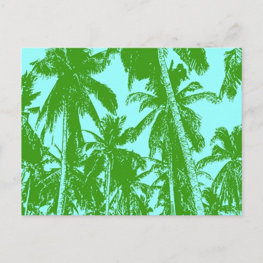 Grafisch palmbomen ontwerp briefkaart (Voorkant)