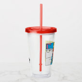 Grafisch paneel van het Karakter van de Drijvende  Acryl Drinkbeker (Rechts)