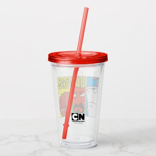 Grafisch paneel van het Karakter van de Drijvende  Acryl Drinkbeker (Achterkant)