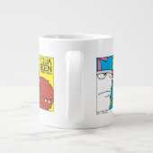 Grafisch paneel van het Karakter van de Drijvende  Grote Koffiekop (Achterkant)