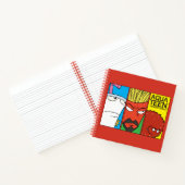 Grafisch paneel van het Karakter van de Drijvende Notitieboek (Binnen)