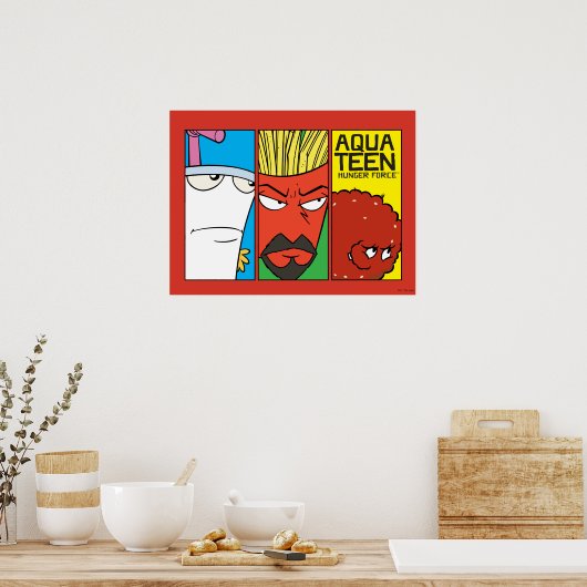 Grafisch paneel van het Karakter van de Drijvende Poster (Keuken)