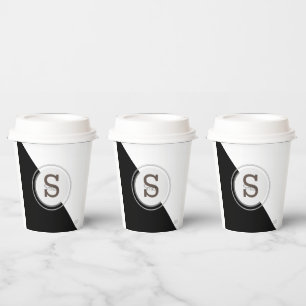 Grafisch papier/cups HAMbyWG-zwart-wit blokkeren Papieren Bekers